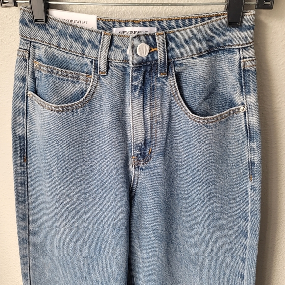 NWT WeWoreWhat Wide Leg High Rise Denim Pant, Size 24, Color Denim Blue - Picture 3 of 10